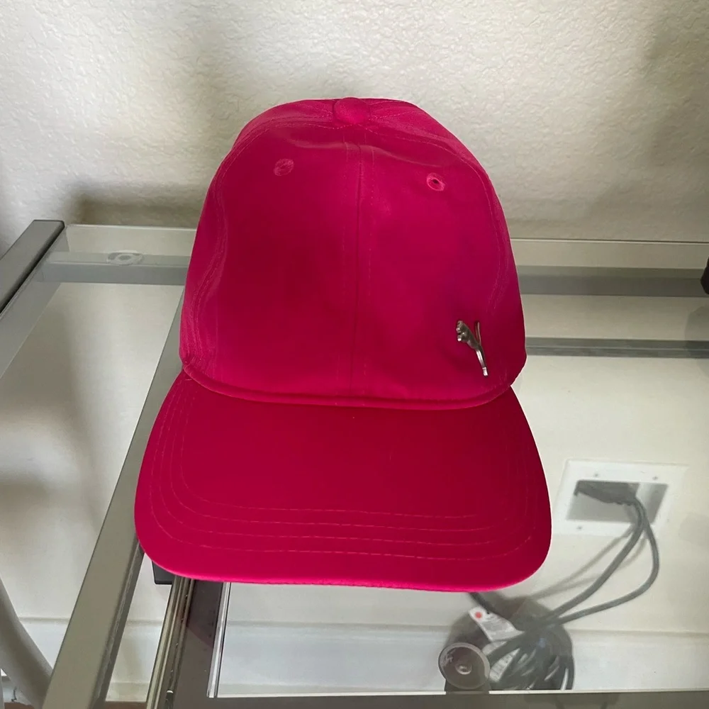 NWOT Puma Bright Pink Cap with Silver Buckle